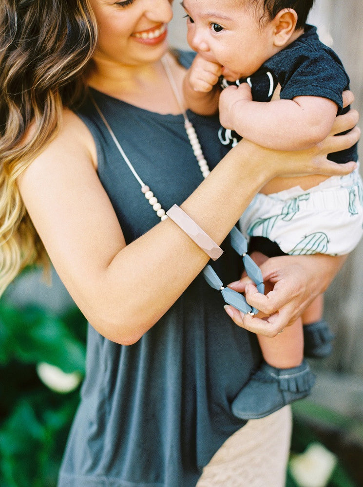 The Avery- Almond Silicone Teething Bracelet