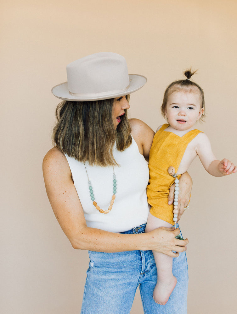 The Harrison Teething Necklace- Succulent