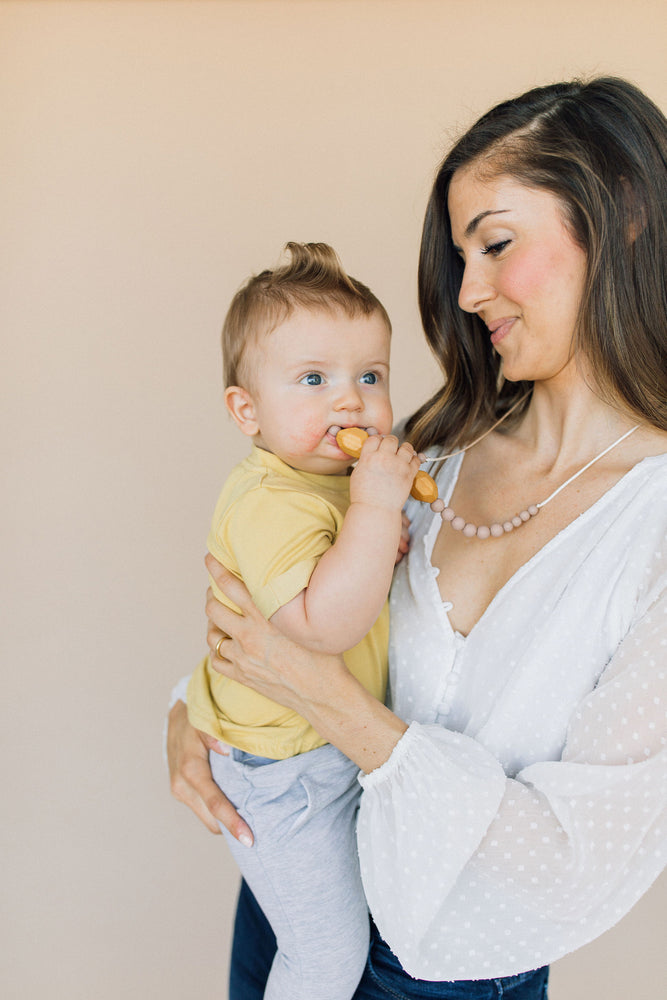 The Austin- Desert Taupe Teething Necklace