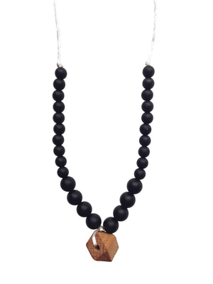 
            
                Load image into Gallery viewer, The Collins- Black Teething Necklace
            
        