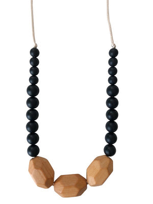 
            
                Load image into Gallery viewer, The Austin- Black Teething Necklace
            
        