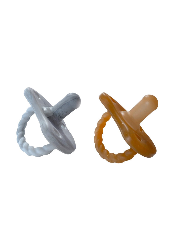 
            
                Load image into Gallery viewer, 2 Pack Pacifier Twist | Howlite + Natural
            
        