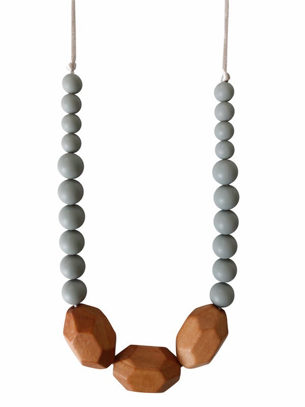 The Austin- Grey Teething Necklace