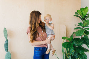 The Harrison Teething Necklace- Moonstone