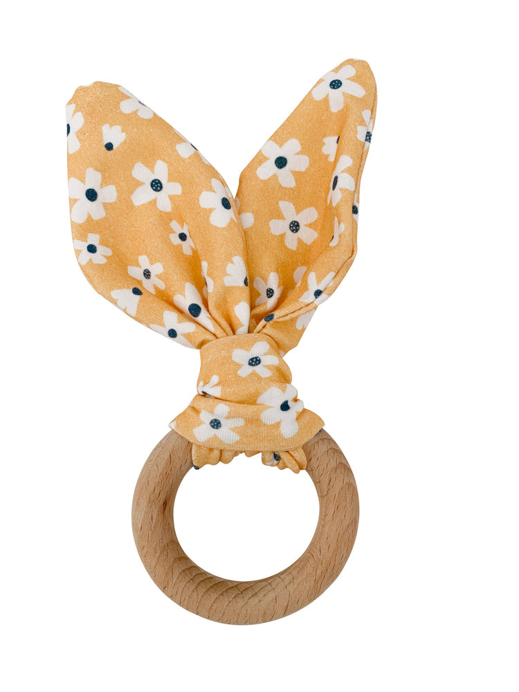 
            
                Load image into Gallery viewer, Crinkle Bunny Ears Teether- Golden Daisy
            
        